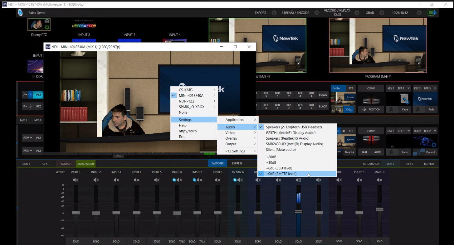 How to Listen to TriCaster Audio in Studio Monitor and NDI KVM