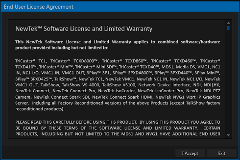 Advanced Edition Software, TC1, TC2, 3P1 and IP Series Registration